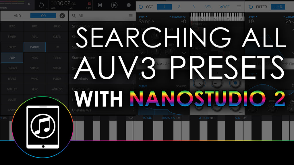 Searching All AUv3 Presets with NanoStudio 2 on iPad